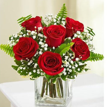 6 Stems Red Roses