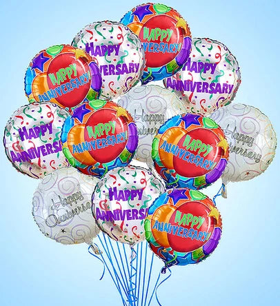 Bouquet of Balloons - Anniversary Mylar Balloons