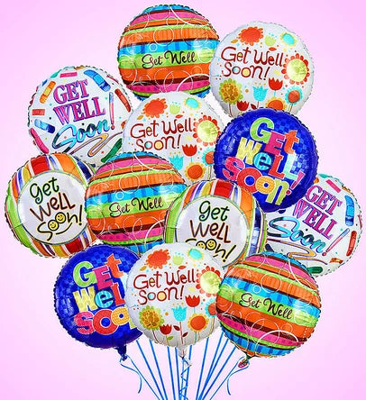 Bouquet of Balloons - Get Well Mylar Balloons